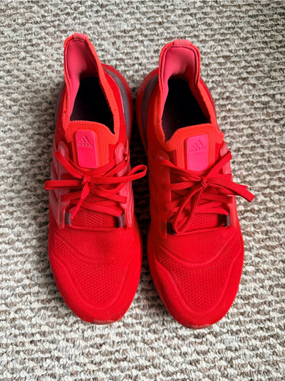 adidas Red Athletic Mesh Sneakers